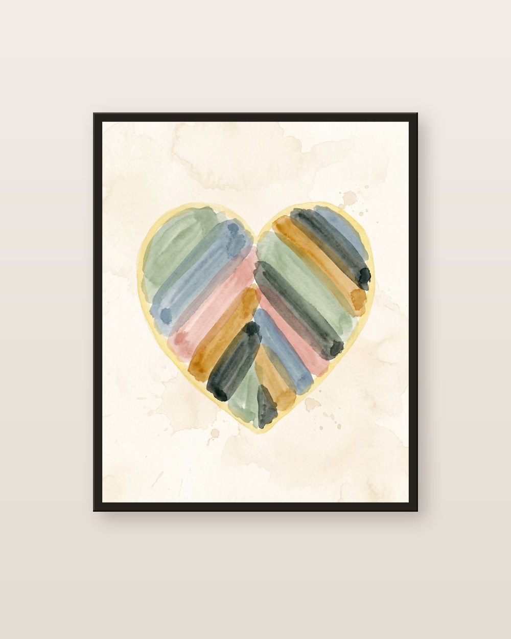 Cœur aquarelle