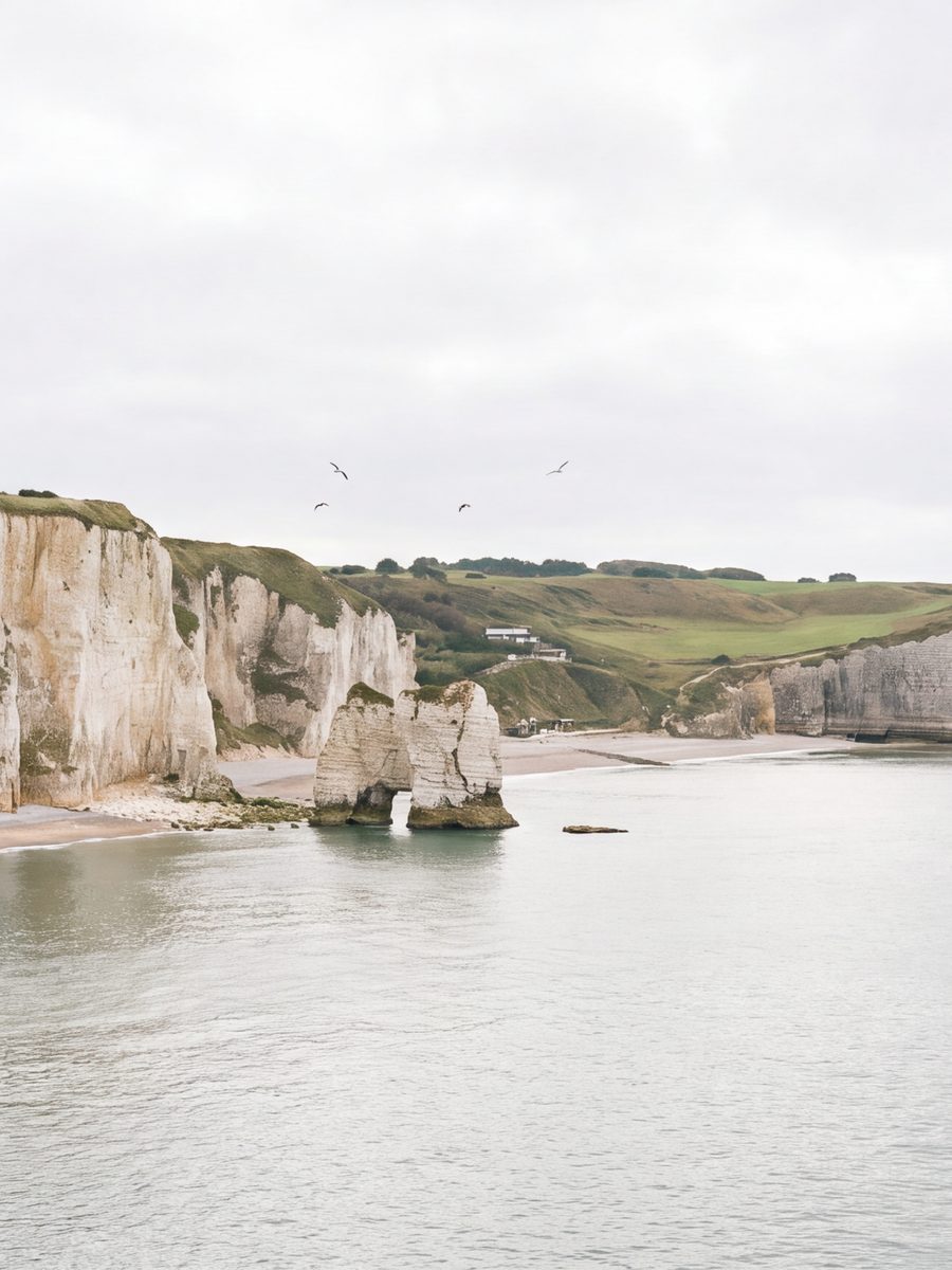 Les falaises · panneau centre, affiche paysage