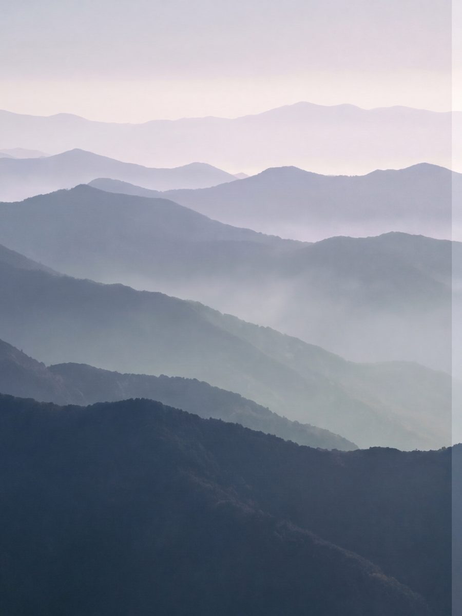 Les montagnes bleues · panneau gauche