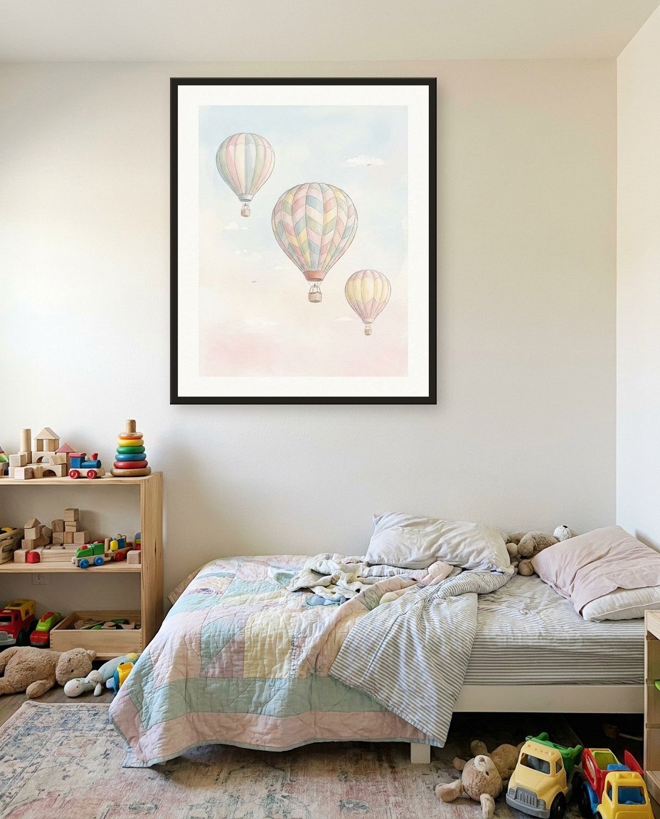 Montgolfières, chambre d’enfant