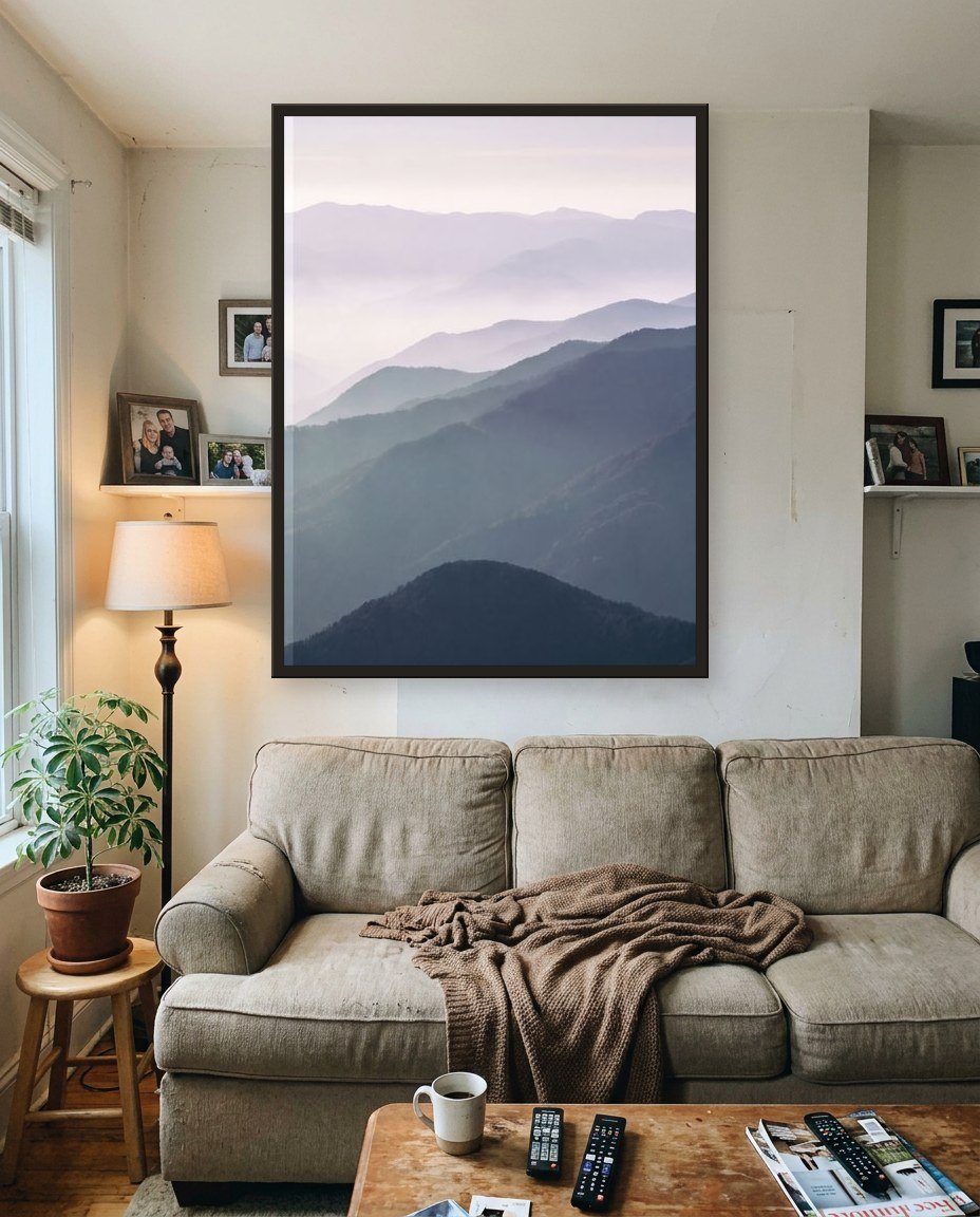 Les montagnes bleues · panneau droite, salon