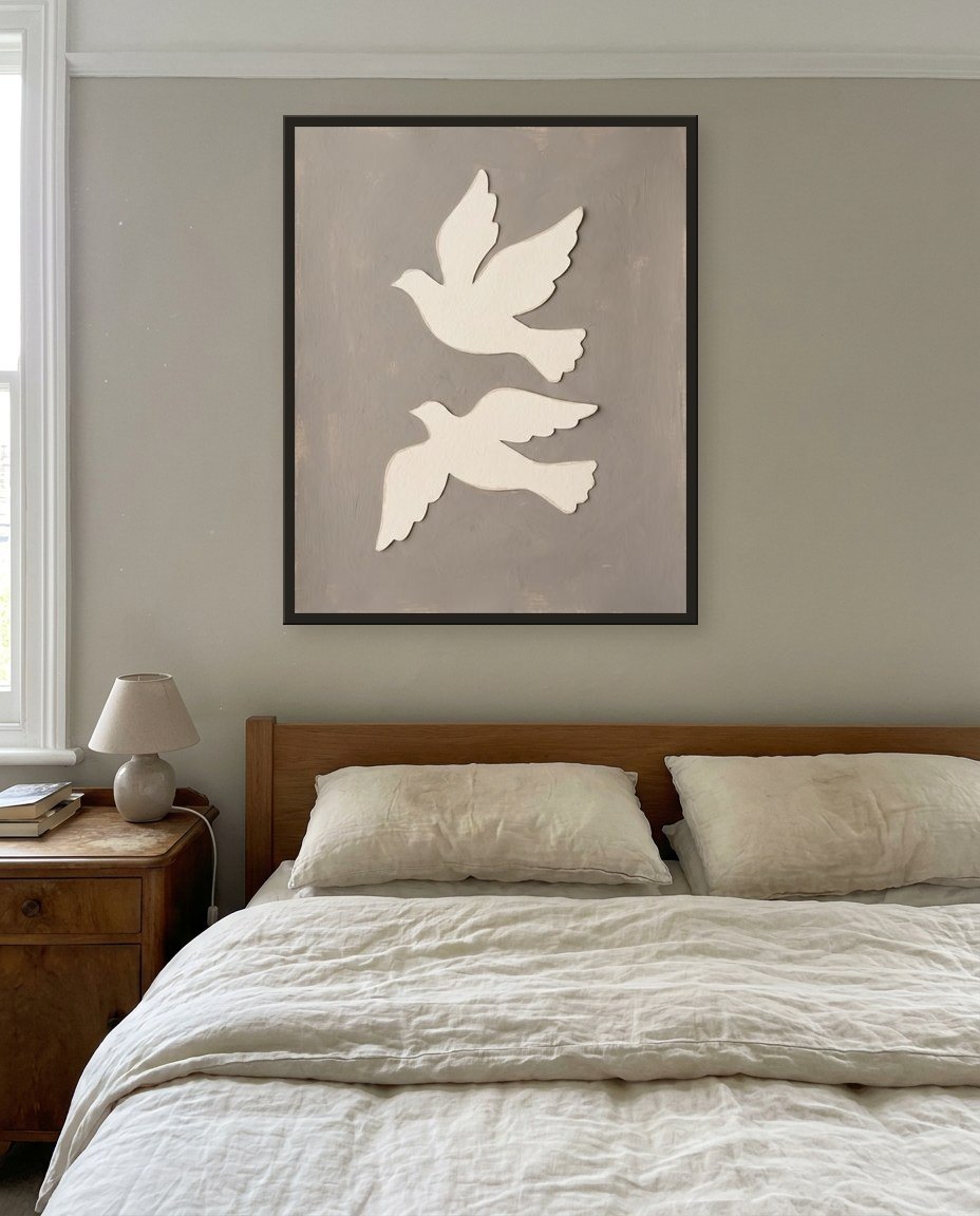 Oiseaux découpés, chambre parentale