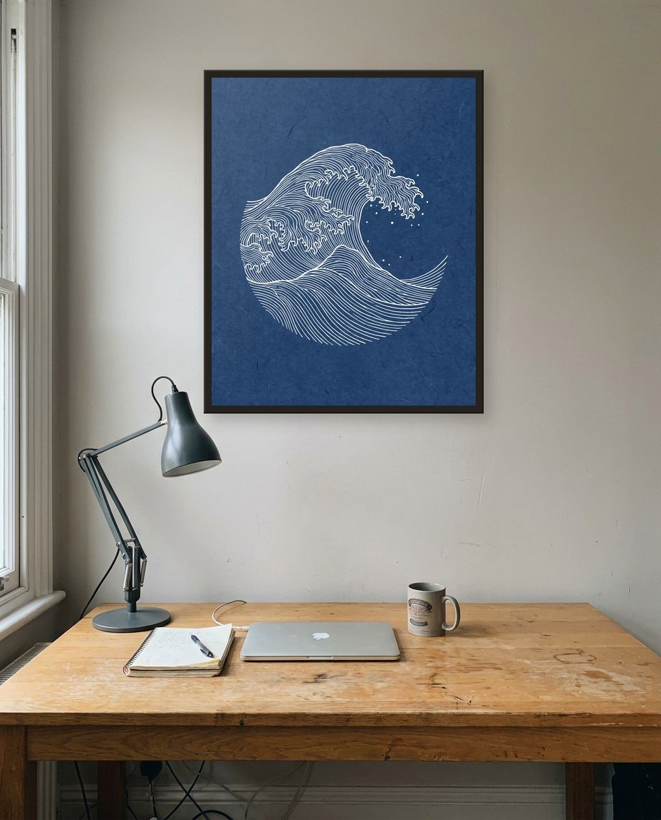 La vague au trait, bureau