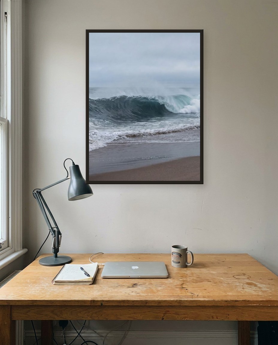 La vague · panneau centre, bureau