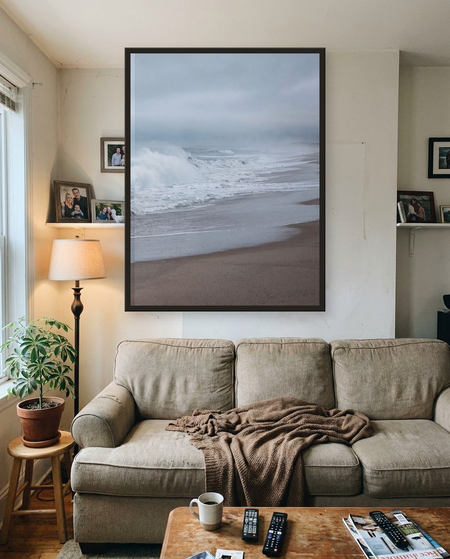 La vague · panneau droite, salon