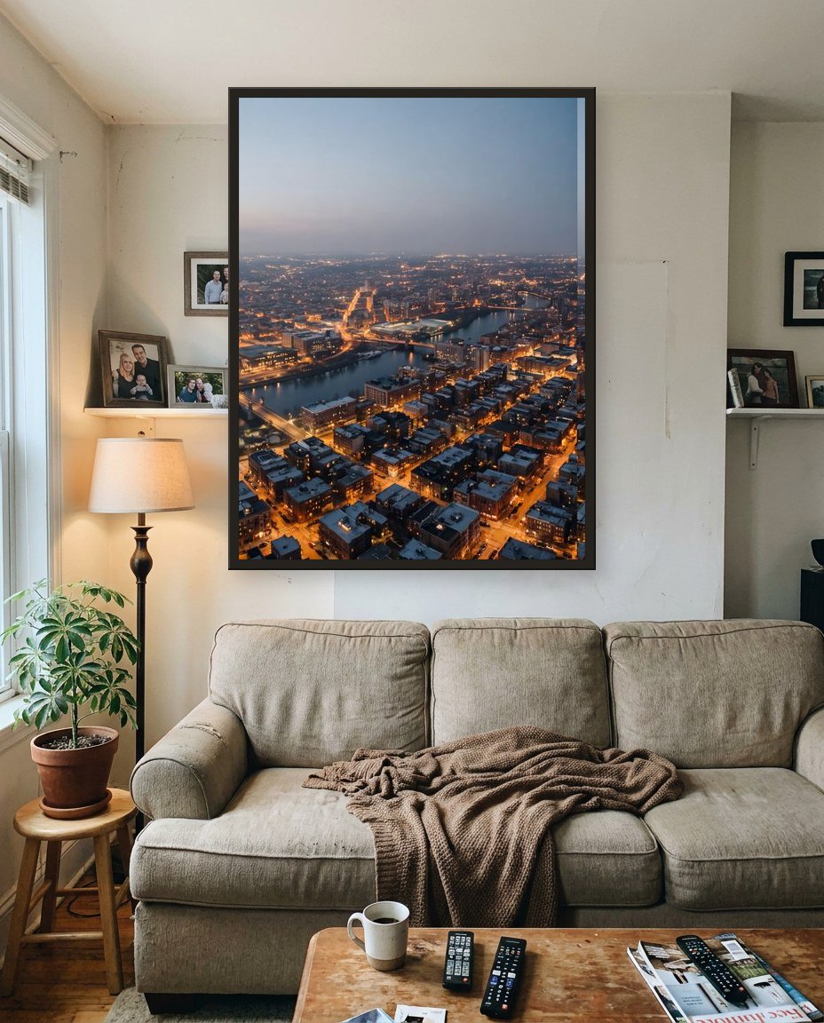 La ville vue du ciel · panneau gauche, salon