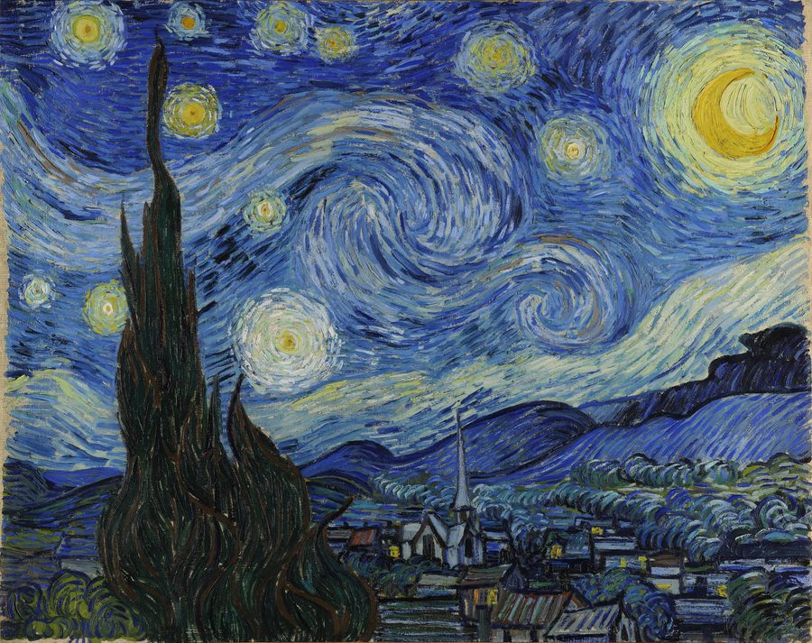 La Nuit étoilée · Van Gogh, affiche grands maîtres