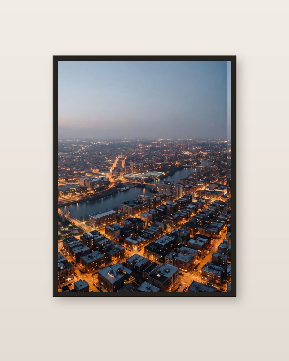 La ville vue du ciel · panneau gauche