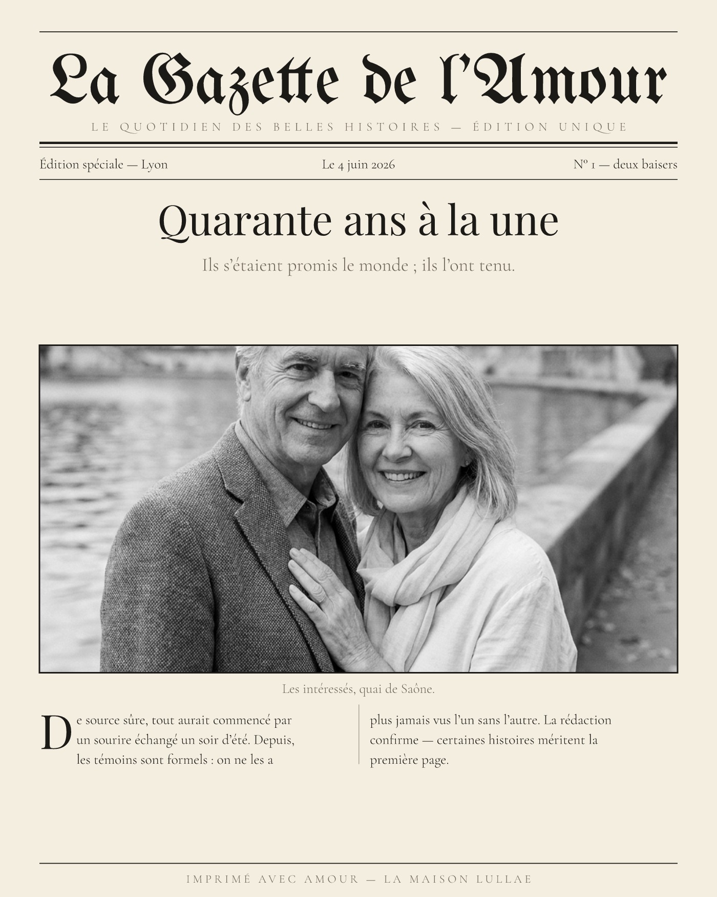 Exemple, La Gazette