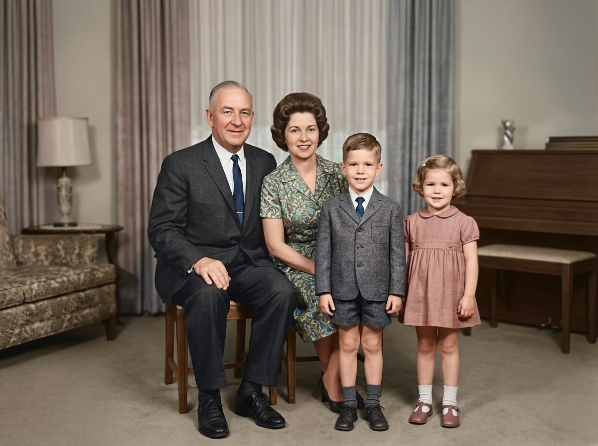 La même photo de famille, restaurée et ravivée fidèlement en couleur