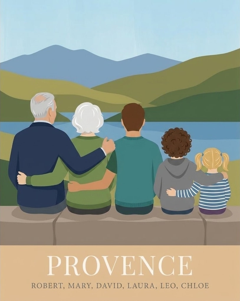 Exemple : Famille de dos (Portrait)